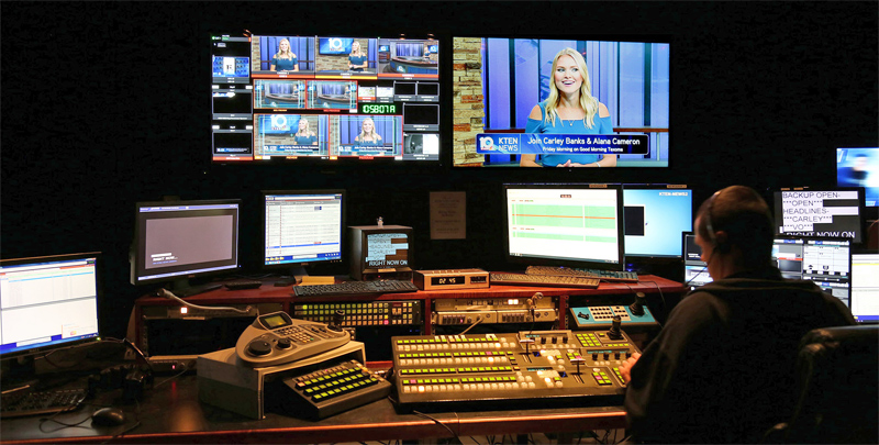 KTEN’s control room is anchored by a new Broadcast Pix BPswitch integrated production switcher.