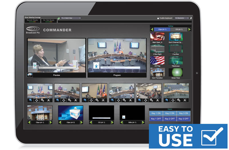 Broadcast Pix Commander Software Interface