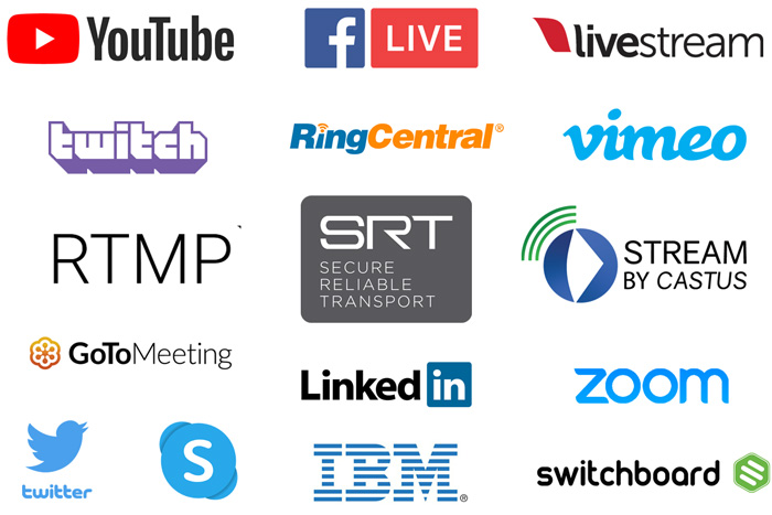 Broadcast Pix Video Streaming Partner Logos