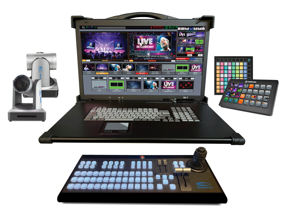 Broadcast Pix Roadie Video Production and Live Streaming Systems