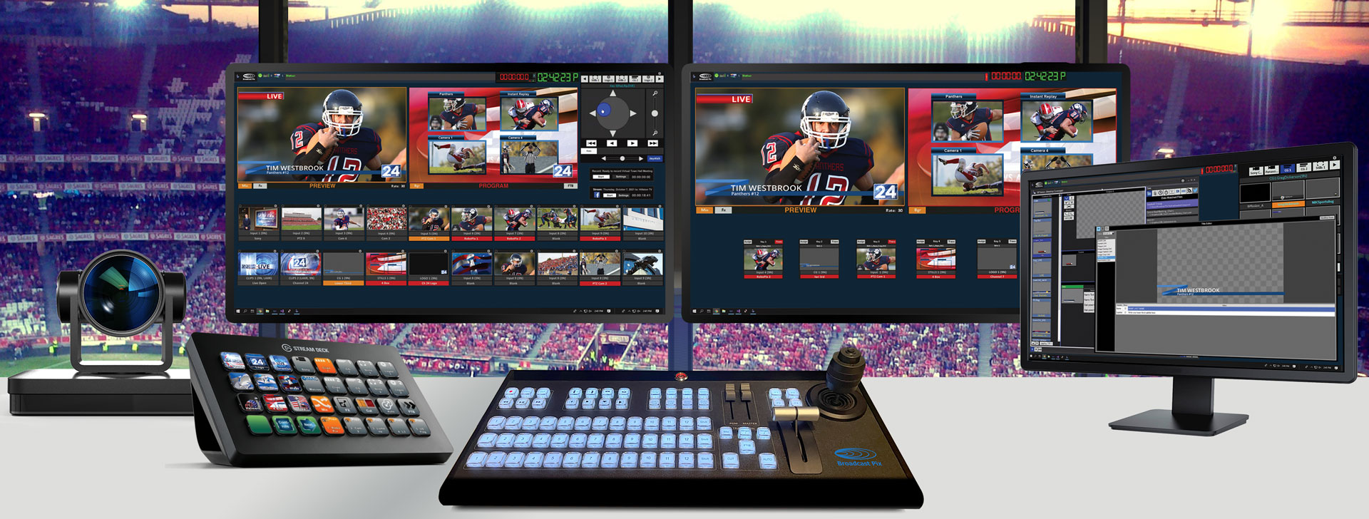 Broadcast Pix GX Hybrid Video Production and Live Streaming Systems