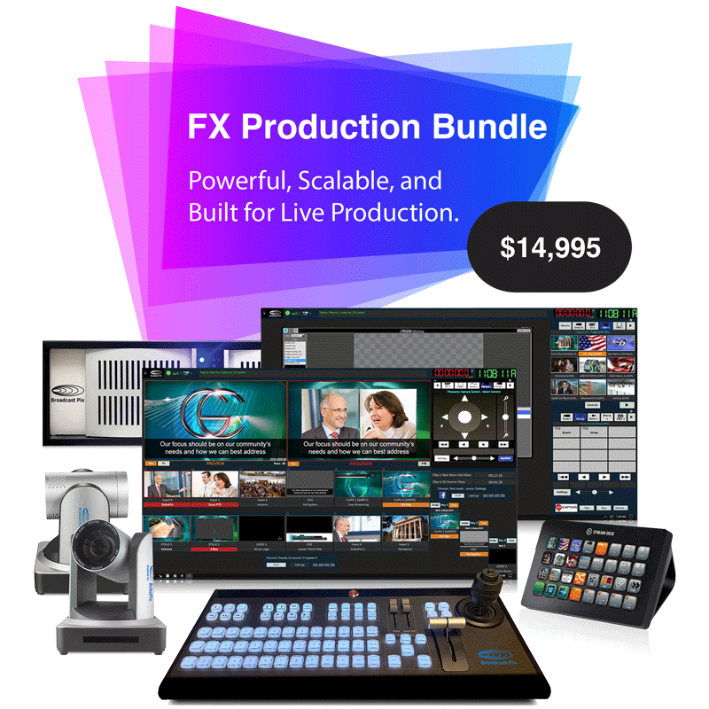 Broadcast Pix FX Hybrid Video Production and Live Streaming System