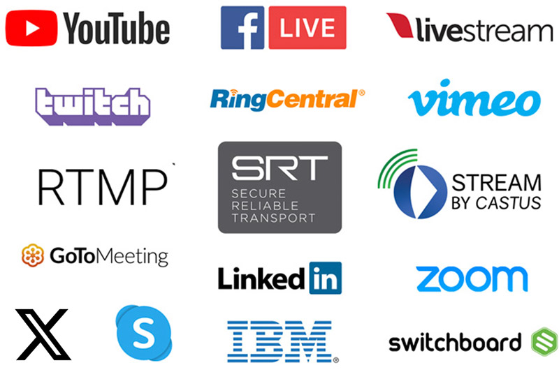 Broadcast Pix Video Streaming Partner Logos